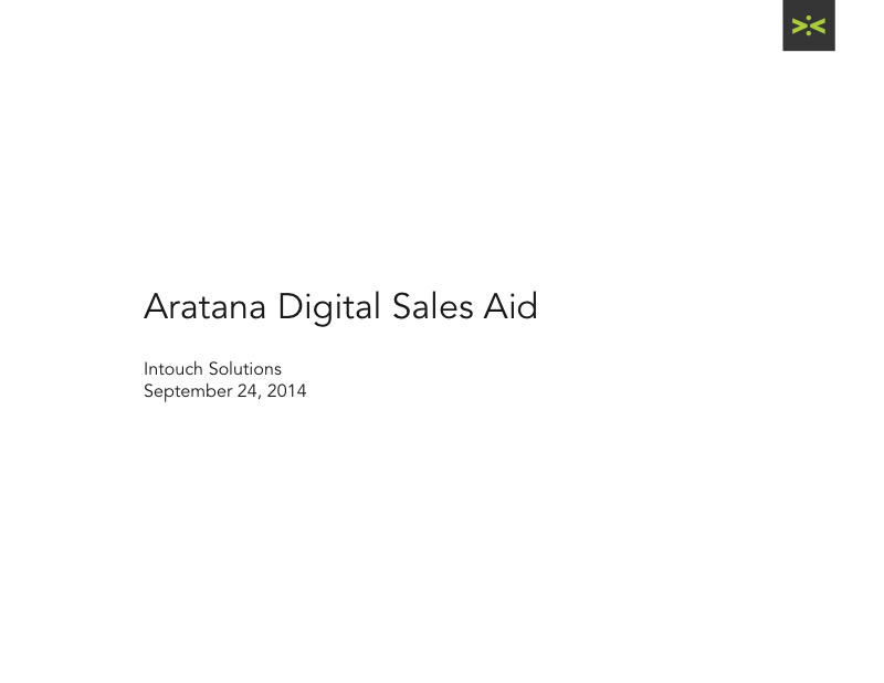 Aratana digital sales aid preview