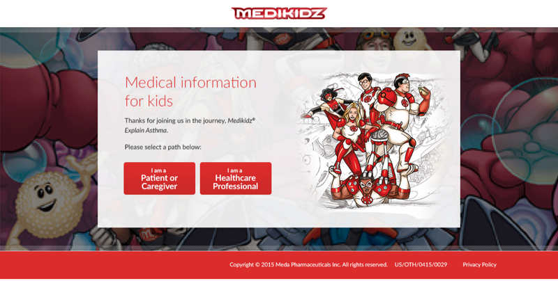 Medikidz microsite preview