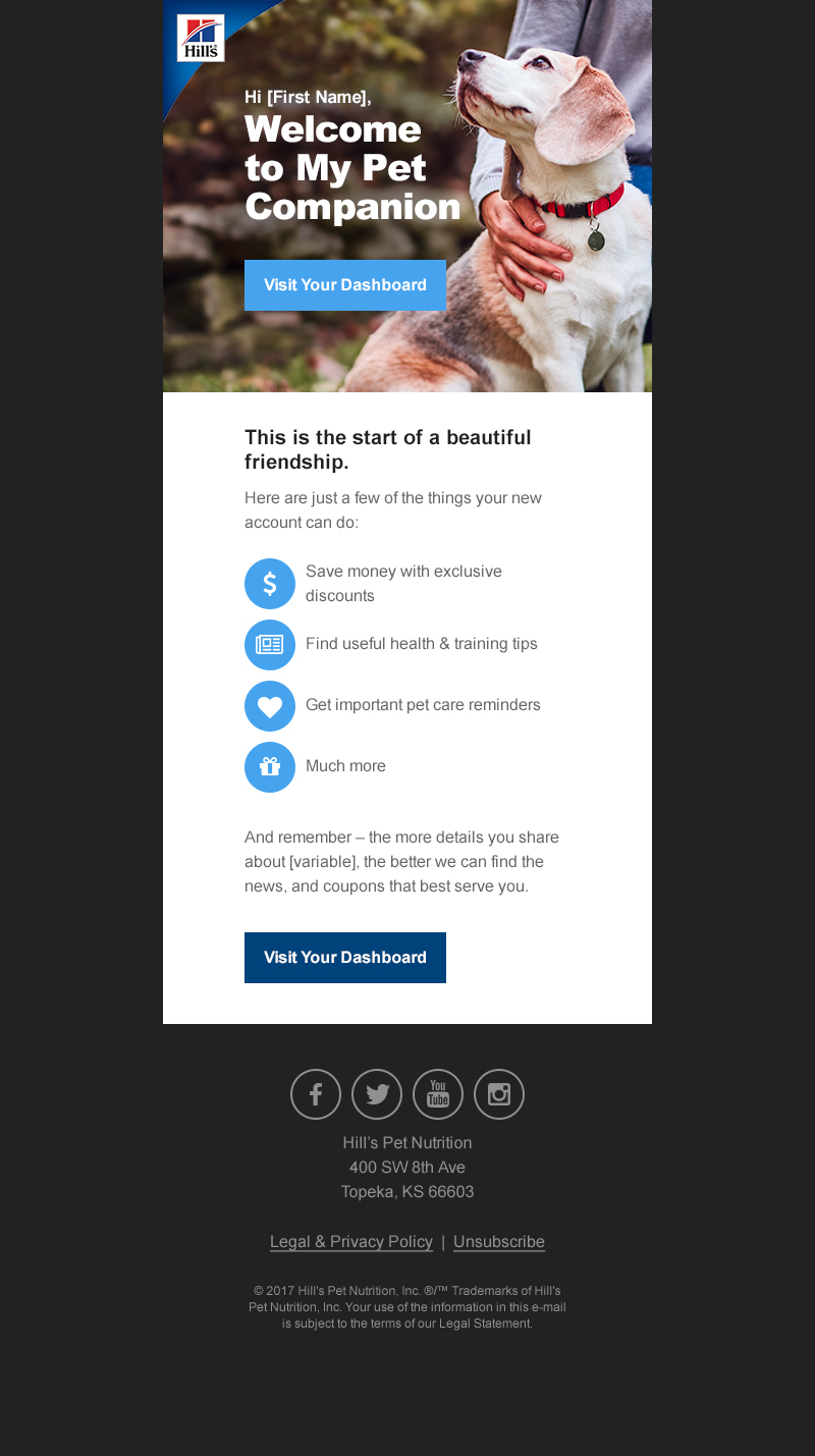 Pet Companion Confirmation Email